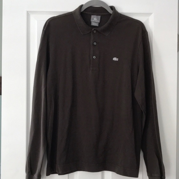 Lacoste Other - Lacoste Men’s Polo Long Sleeves Shirt - Brown